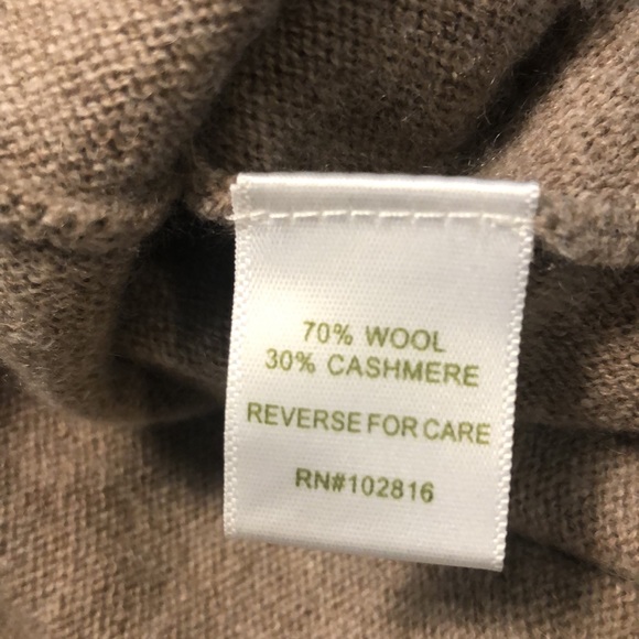 Garnet Hill Oversized Turtleneck Sweater, XS Runs LG, Camel Color (NOT on model) - Picture 5 of 5